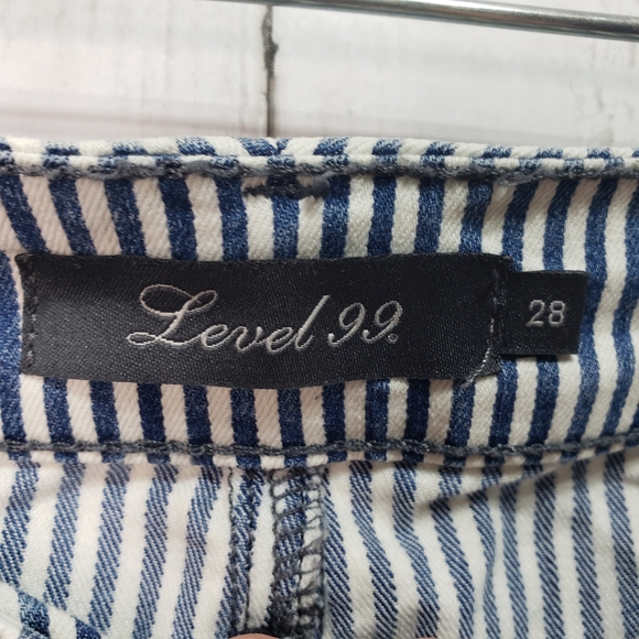 Level 99 Lily Skinny Straight Railroad Stripe 28 - Picture 5 of 8